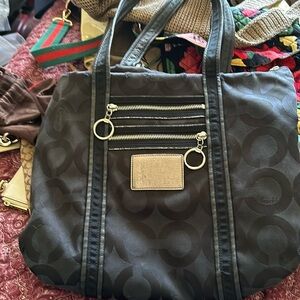 Coach black shoulder bag